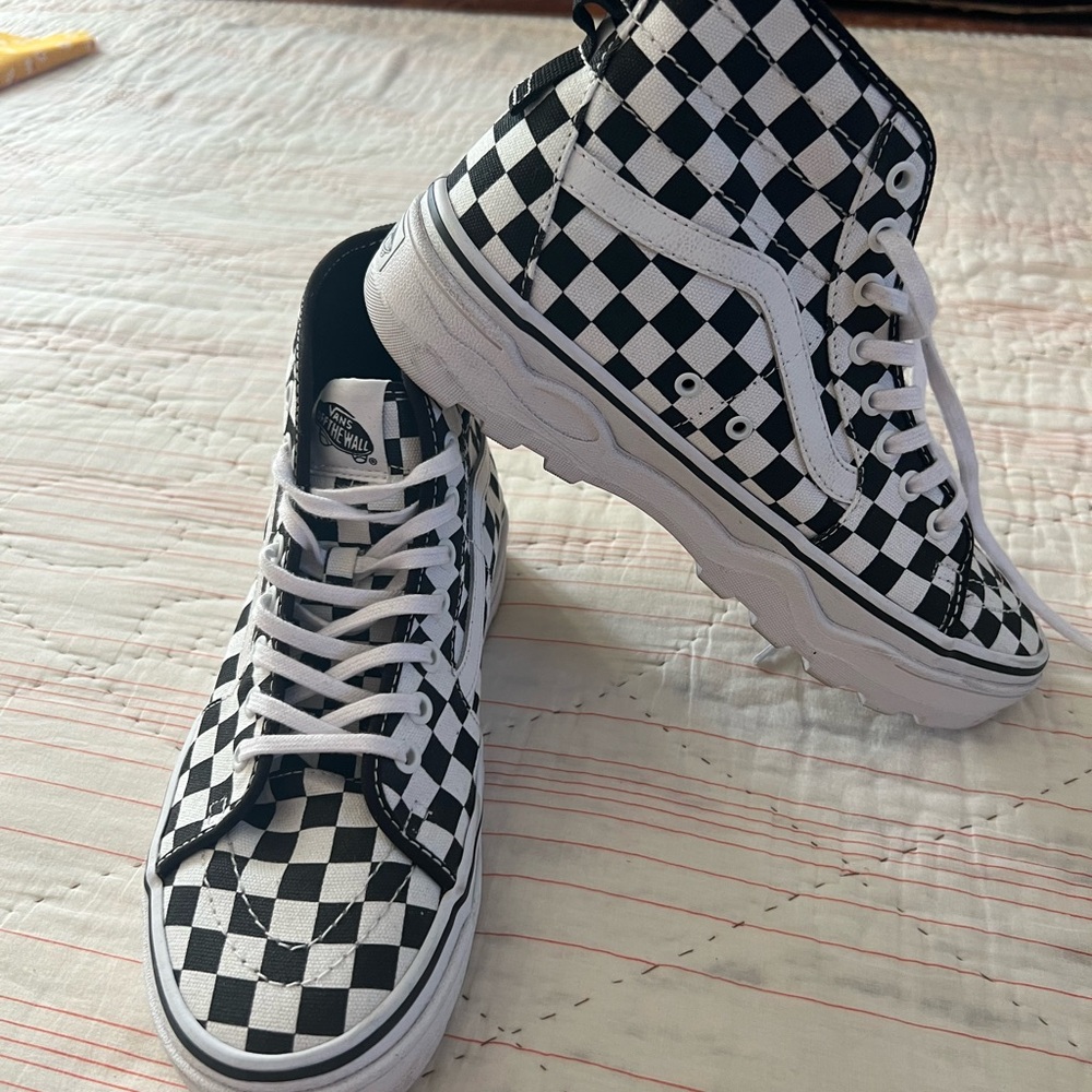 Vans Black and White Checkered High-Tops